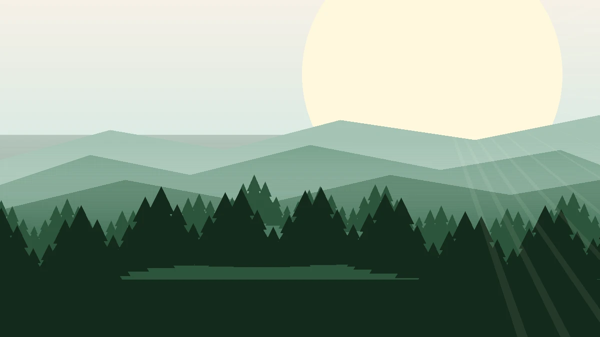 Mist-covered ancient temperate forest canopy at sunrise illustrating planetary ecological equilibrium