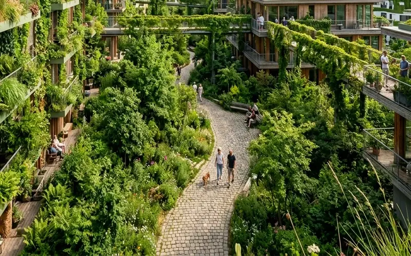 High-density multi-species Miyawaki planting plot in an eco-city development