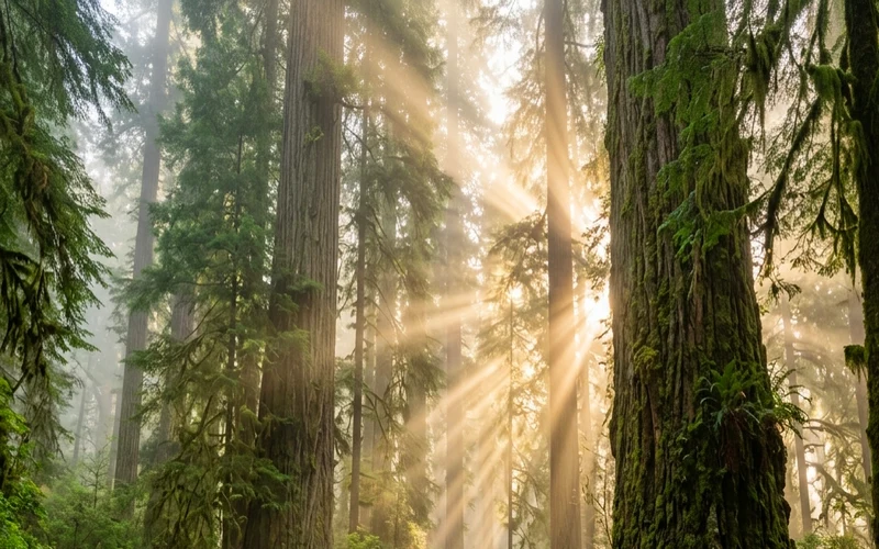 Lush dense contiguous canopy mosaic capturing 90 percent of ambient sunlight